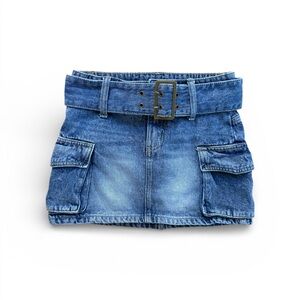 Justice Denim Skirt with Embroidered Logo